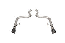 Load image into Gallery viewer, Corsa Performance 21086BLK 3.0in. Axle-Back Dual Rear Track Series Exhaust System with 4.5in. Polished Blac for Select Ford Mustang
