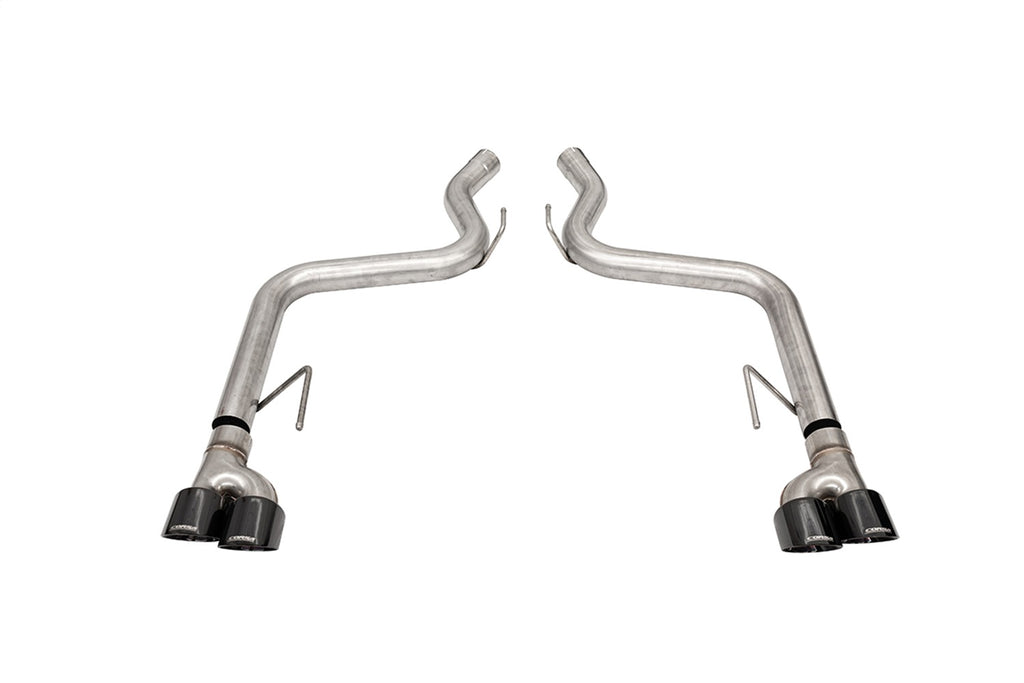 Corsa Performance 21087BLK 3.0in. Axle-Back Dual Rear Track Series Exhaust System with Twin 4.0in. Polished for Select Ford Mustang