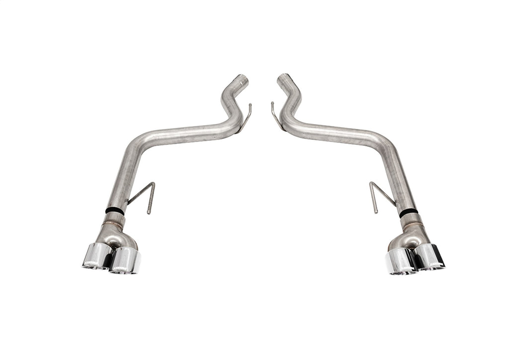 Corsa Performance 21087 3.0in. Axle-Back Dual Rear Track Series Exhaust System with Twin 4.0in. Polished for Select Ford Mustang