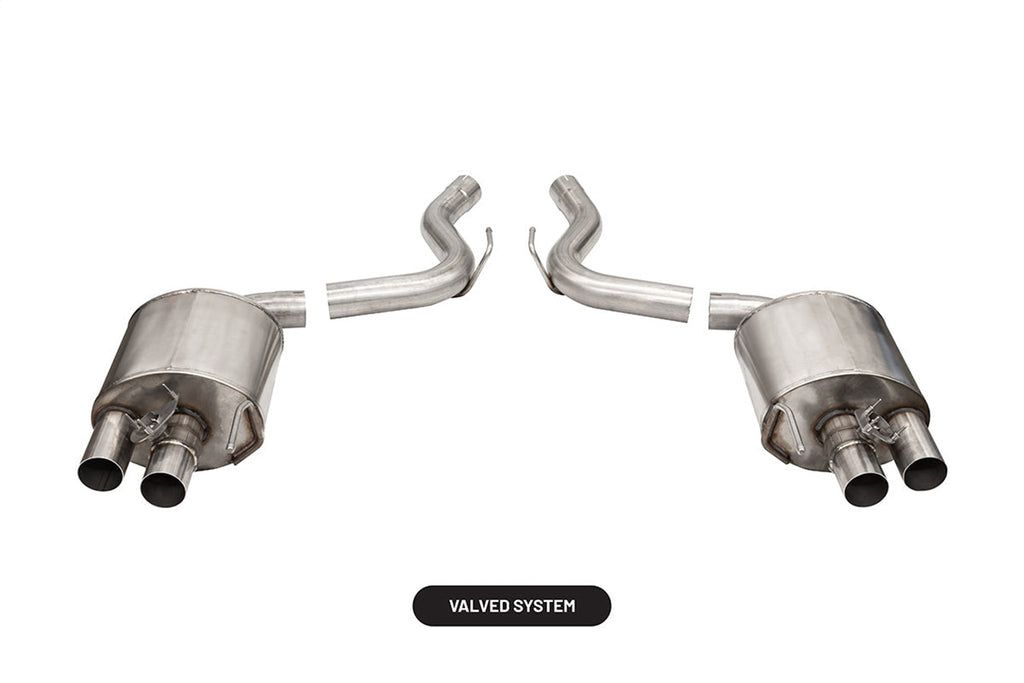 Corsa Performance 21098 3.0in. 304 Stainless Steel dual rear exit axleback exhaust system with active va for Select Ford Mustang