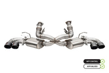 Load image into Gallery viewer, Corsa Performance 21100BLK 3.0in. Cat-Back 4 Valve Dual Rear Exit NPP Exhaust System with 4.5in. Polished P for Select Chevrolet Corvette
