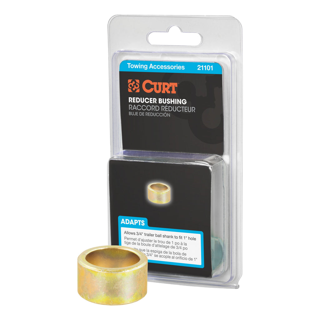 CURT 21101 Trailer Ball Reducer Bushing (From 1" to 3/4" Stem, Packaged)