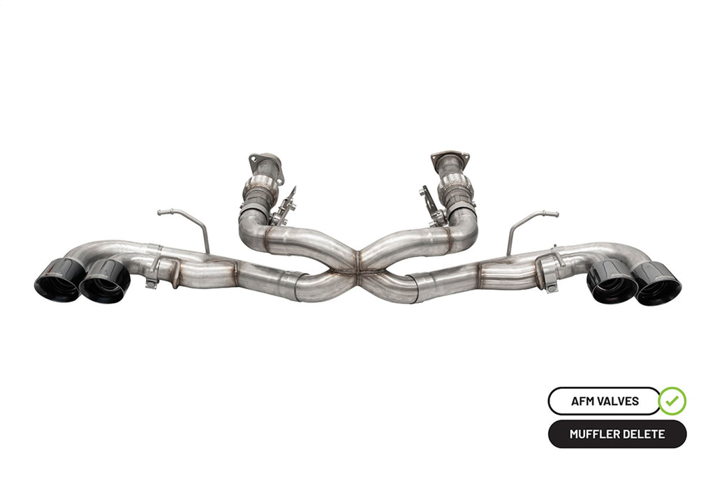 Corsa Performance 21102BLK 3.0in. Muffler Delete Cat-Back Exhaust System with AFM Valve and 4.5in. Black PV for Select Chevrolet Corvette