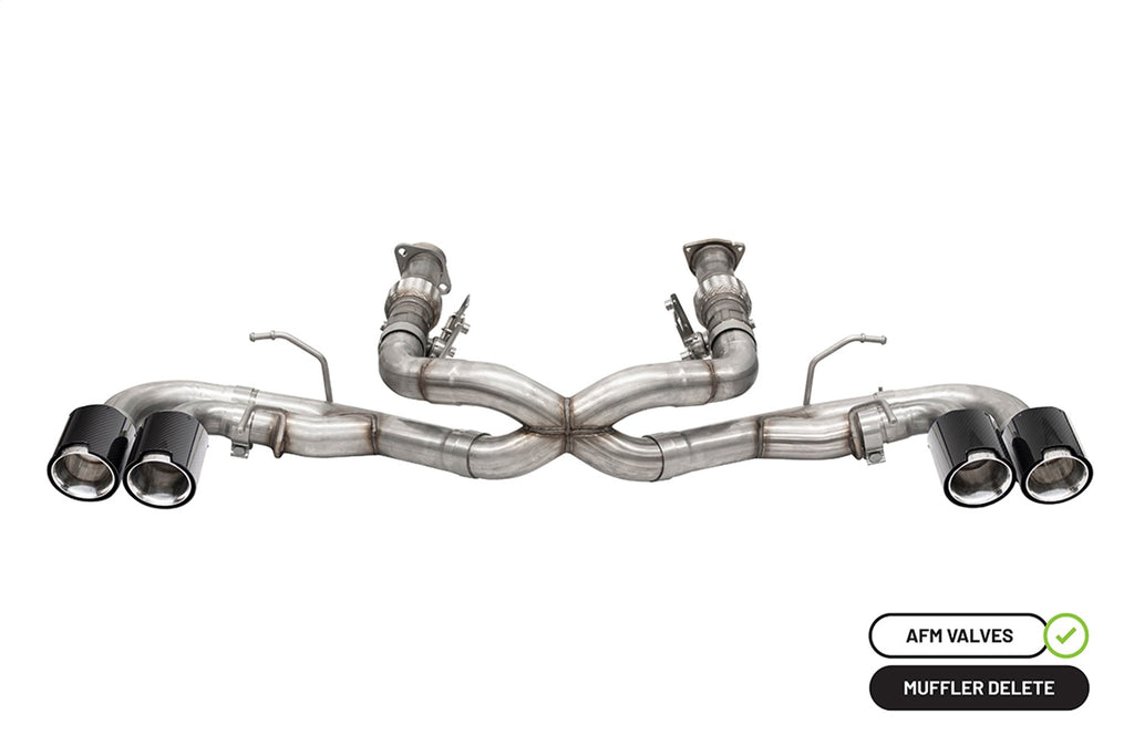 Corsa Performance 21102CF 3.0in. Muffler Delete Cat-Back Exhaust System with AFM Valve with 4.5in. Carbon for Select Chevrolet Corvette