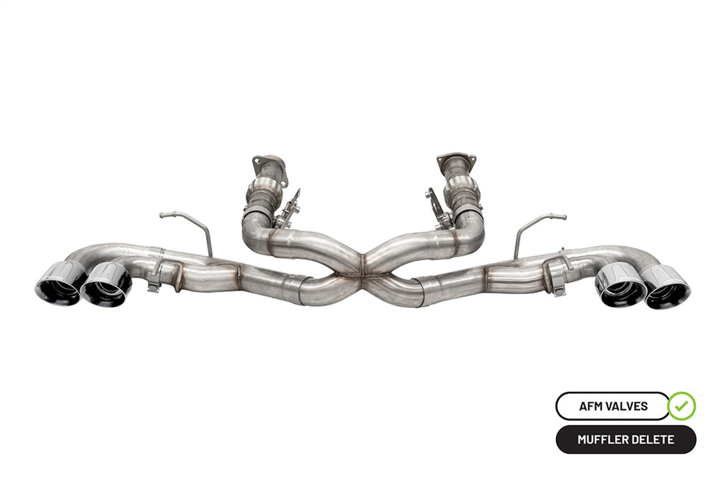 Corsa Performance 21102 3.0in. Muffler Delete Cat-Back Exhaust System with AFM Valve and 4.5in. Polished for Select Chevrolet Corvette