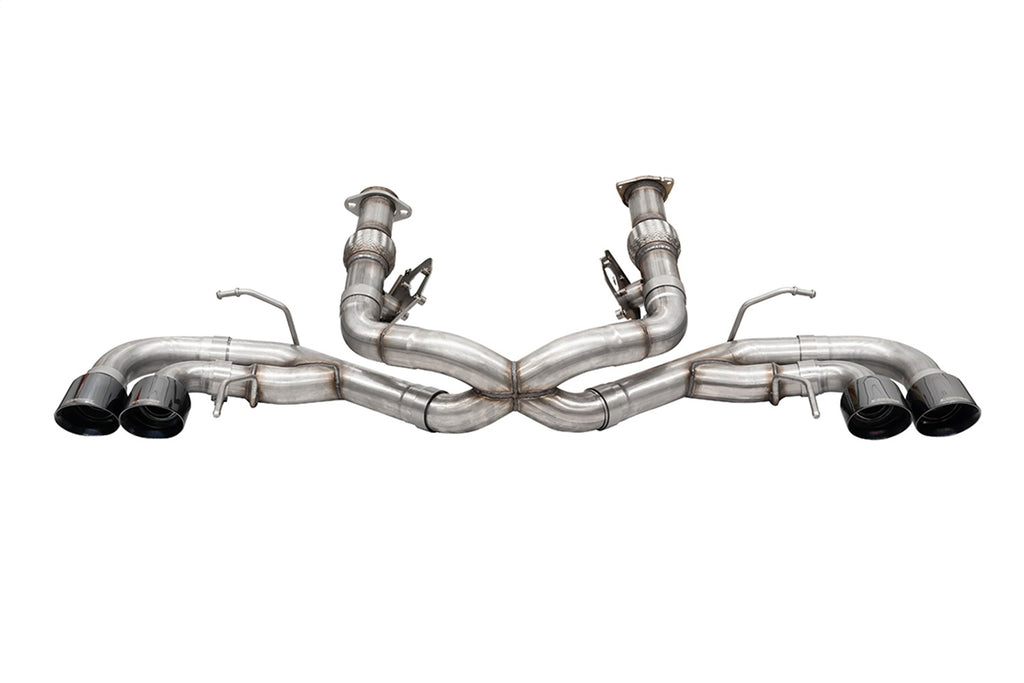Corsa Performance 21104BLK 3.0in. Track Series Cat-Back Muffler Delete Exhaust System with 4.5in. Black PVD for Select Chevrolet Corvette