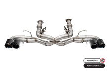 Load image into Gallery viewer, Corsa Performance 21104CFBLK 3.0in. Track Series Cat-Back Muffler Delete Exhaust System with 4.5in. Carbon Fi for Select Chevrolet Corvette