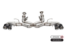 Load image into Gallery viewer, Corsa Performance 21104CF 3.0in. Track Series Cat-Back Muffler Delete Exhaust System with 4.5in. Carbon Fi for Select Chevrolet Corvette