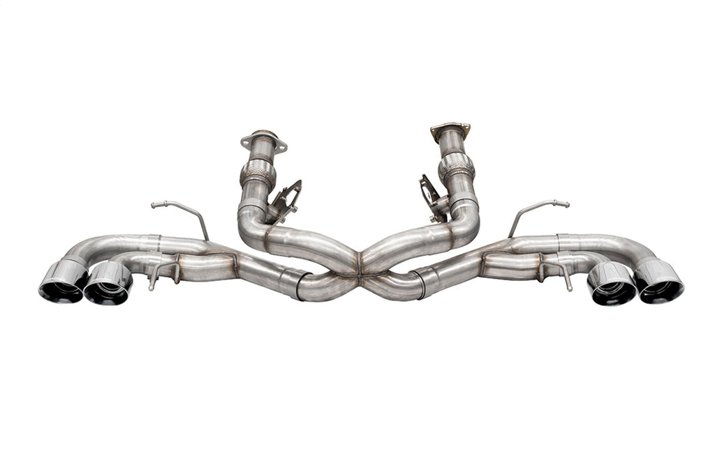 Corsa Performance 21104 3.0in. Track Series Cat-Back Muffler Delete Exhaust System with 4.5in. Polished for Select Chevrolet Corvette