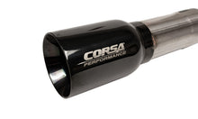 Load image into Gallery viewer, Corsa Performance 21122BLKUSA 2.75in. Cat-Back Dual Rear Exit with Single 4.0in. Black PVD Flat Cut Tips with for Select Jeep Wrangler, Jeep Wrangler JK