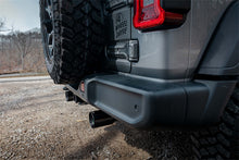 Load image into Gallery viewer, Corsa Performance 21124BLK 2.75in. Cat-Back Dual Rear Exit with Single 4.0in. Black PVD Flat Cut Tips for Select Jeep Wrangler