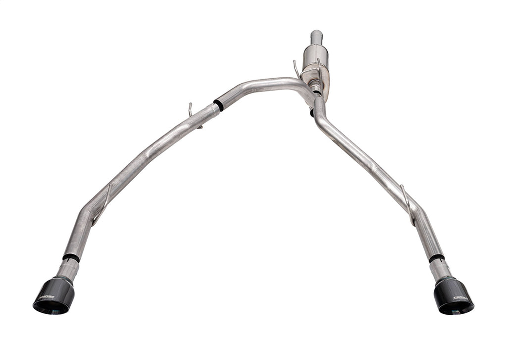 Corsa Performance 21139BLK 3in. Cat-Back Exhaust; 4in.Polished Pro-Series Slash Cut Twin Tip for Select Ram 1500, Ram Classic
