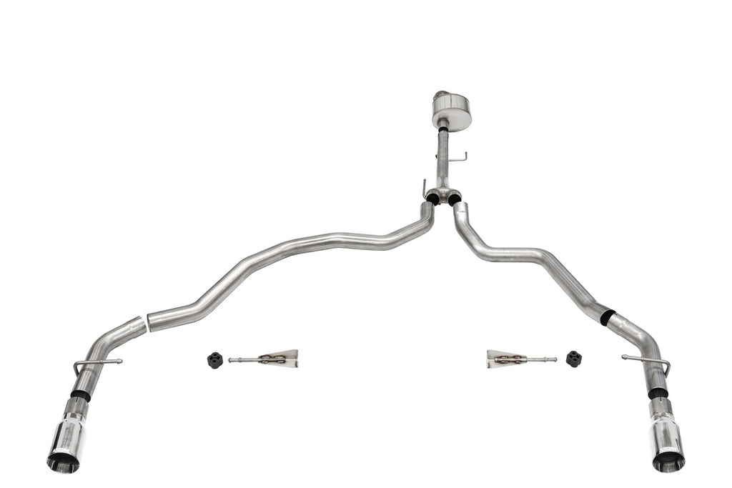 Corsa Performance 21143 3.0in. Dual Rear Exit Catback Exhaust System with Flat Cut 4.0in. Dual Wall Tips for Select Ford F-150