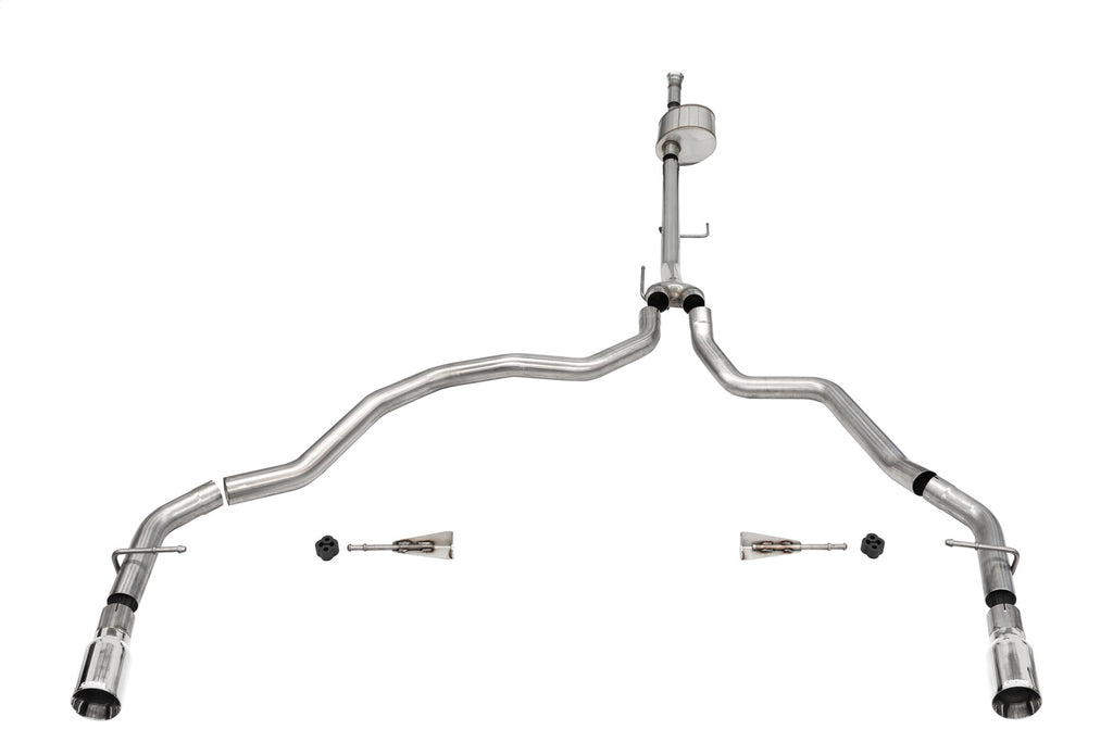 Corsa Performance 21146 3.0in. Dual Rear Exit Catback Exhaust System with Flat Cut 4.0in. Dual Wall Tips for Select Ford F-150