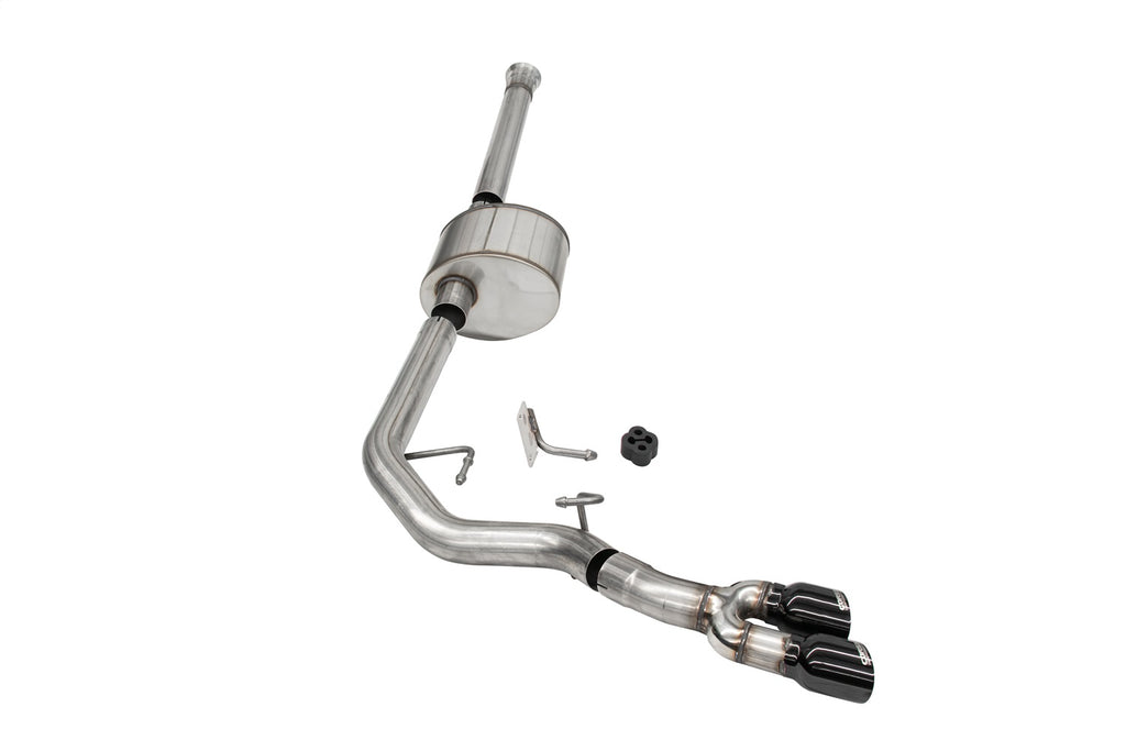 Corsa Performance 21150BLK 3.0in. Front of Tire Exit Catback Exhaust System with Twin 3.5in. Tips for Select Ford F-150