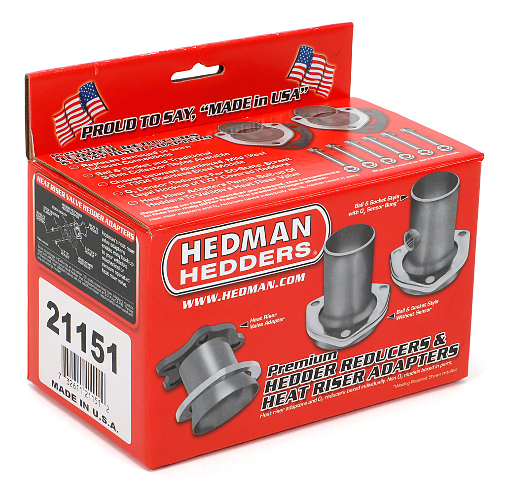 Hedman Hedders 21151 2-1/2 in. Mild Steel, Ball-Style Header  Collector Conversion Kit