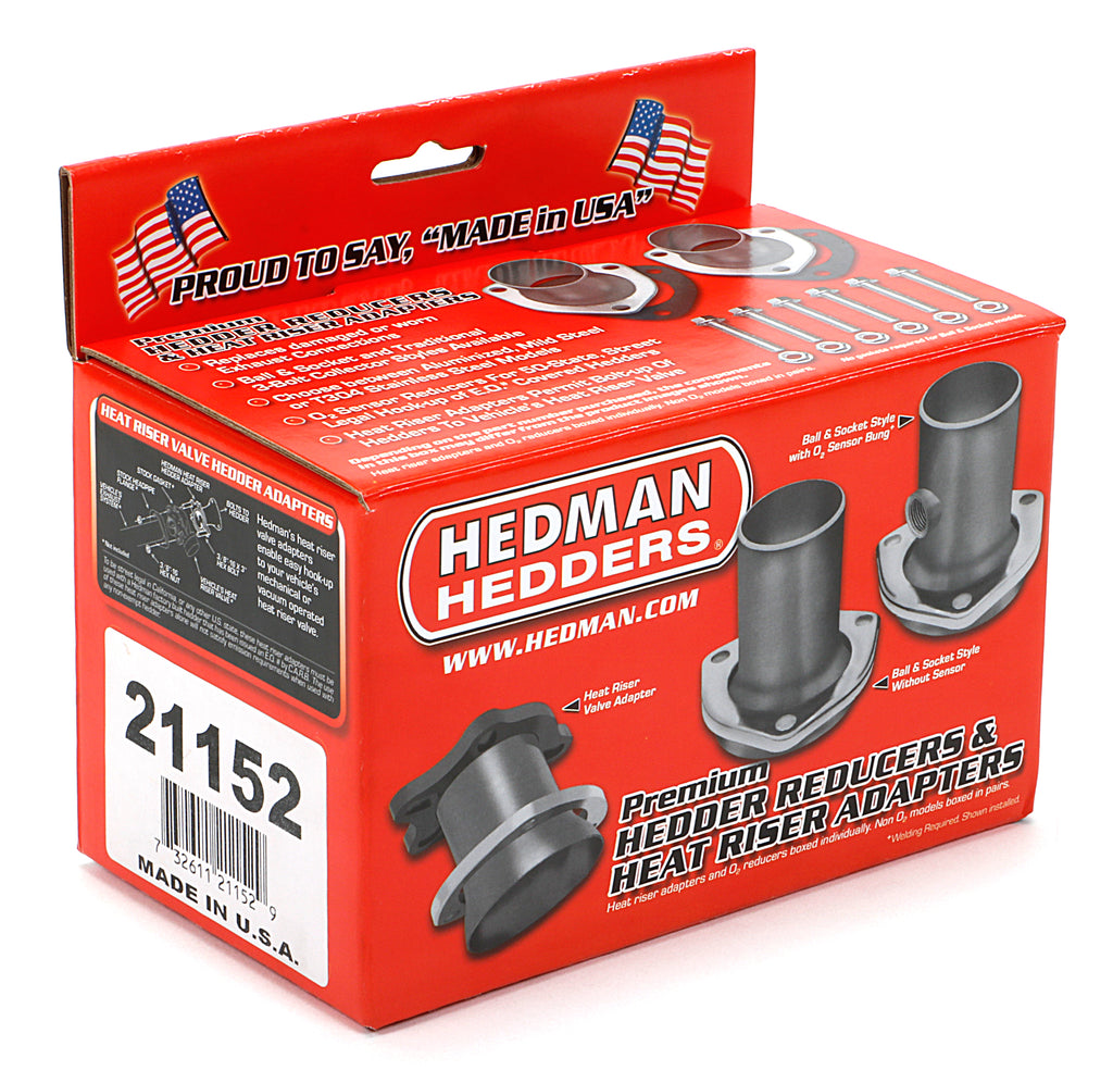 Hedman Hedders 21152 3 in. Mild Steel, Ball-Style Header Collector Conversion Kit