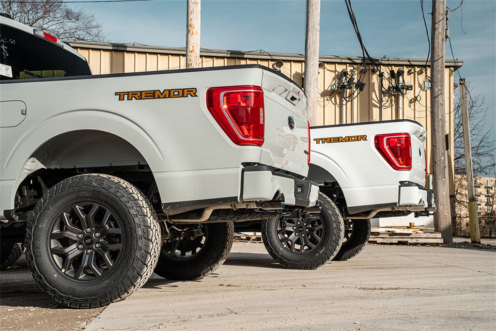 Corsa Performance 21184BLK 3.0in. to 2.75in. Dual Rear Exit Cat-back Exhaust System with 4.0in. Black PVD S for Select Ford F-150
