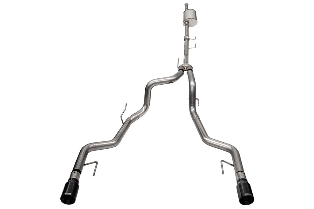 Corsa Performance 21185BLK 3.0in. to 2.75in. Dual Rear Exit Cat-back Exhaust System with 4.0in. Black PVD S for Select Ford F-150