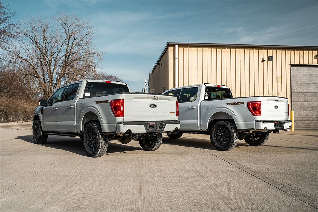 Corsa Performance 21185 3.0in. to 2.75in. Dual Rear Exit Cat-back Exhaust System with 4.0in. Polished St for Select Ford F-150