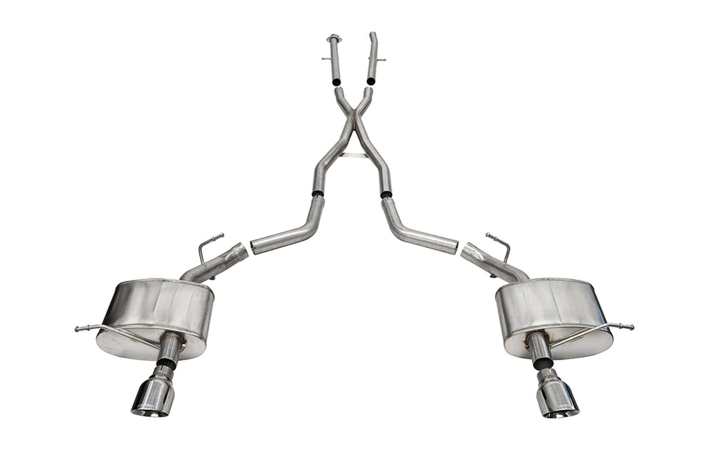 Corsa Performance 21186 2.5in. Dual Rear Exit Cat-Back Exhaust System with Single 4.5in. Polished Pro-Se for Select Dodge Durango