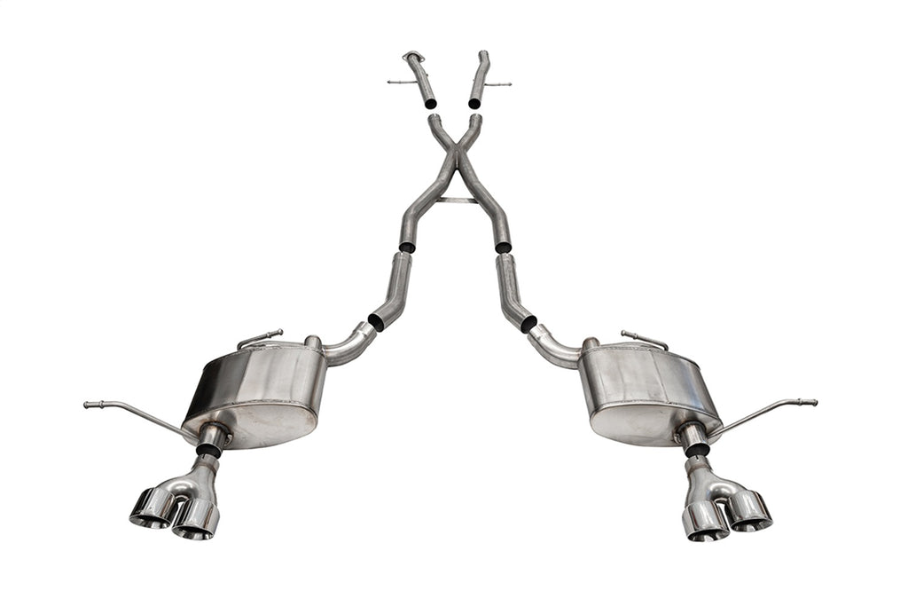 Corsa Performance 21188 2.5in. Dual Rear Exit Cat-Back Exhaust System with Twin 4.0in. Polished Pro-Seri for Select Jeep Grand Cherokee