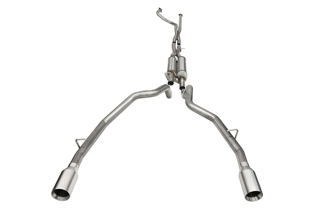Corsa Performance 21189 3.0in. True Dual Catback Exhaust System with Dual Rear Exit and Flat Cut 5.0in. for Select Ram