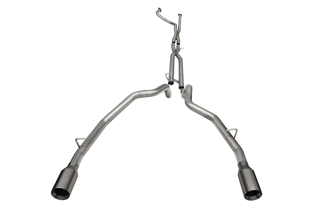 Corsa Performance 21190GNM 3.0in. Dual Rear Exit Catback Exhaust System with Flat Cut 5.0in. Dual Wall Tips for Select Ram