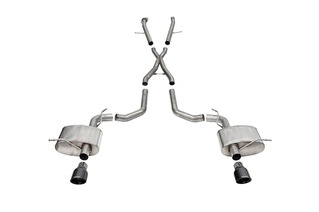 Corsa Performance 21196BLK 2.75in. Dual Rear Exit Cat-Back Exhaust System with Single 4.5in. Black PVD Pro for Select Dodge Durango
