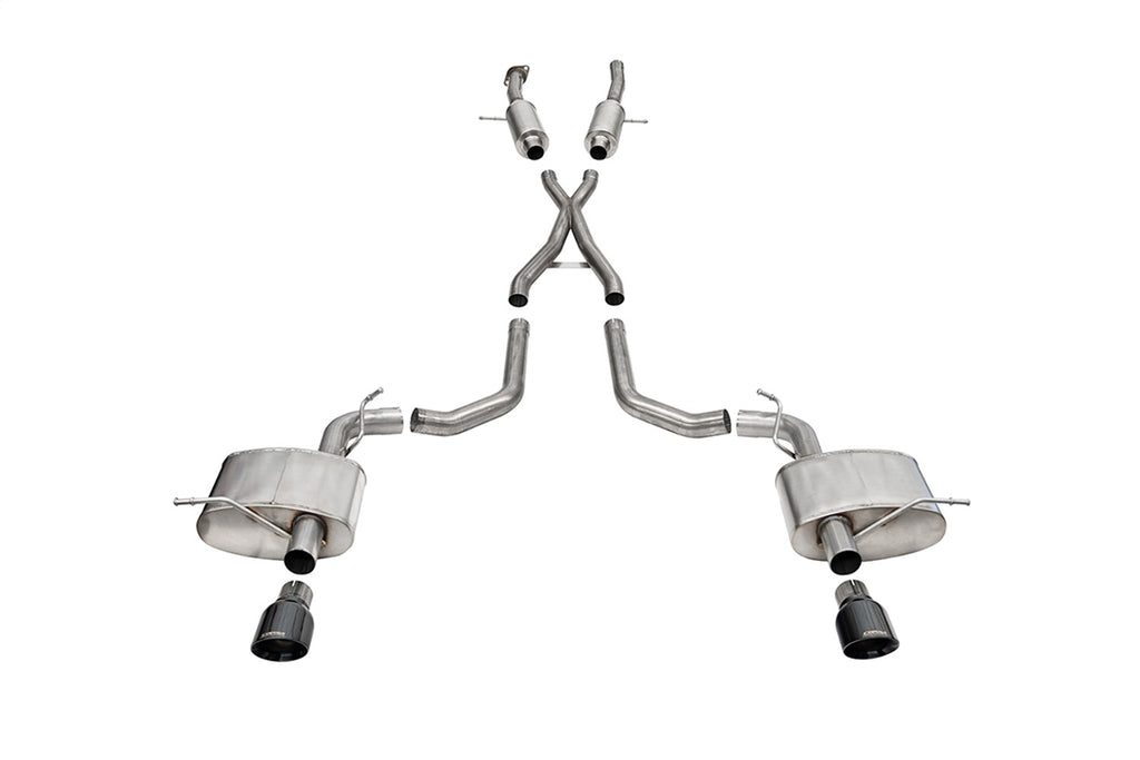 Corsa Performance 21197BLK 2.75in. Dual Rear Exit Cat-Back Exhaust System with Single 4.5in. Black PVD Pro for Select Dodge Durango