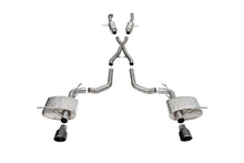 Load image into Gallery viewer, Corsa Performance 21197BLK 2.75in. Dual Rear Exit Cat-Back Exhaust System with Single 4.5in. Black PVD Pro for Select Dodge Durango