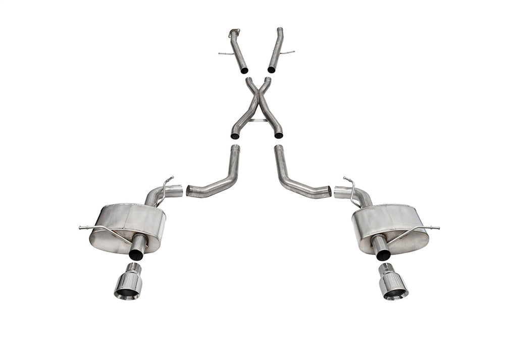 Corsa Performance 21198 2.75in. Dual Rear Exit Cat-Back Exhaust System with Single 4.5in. Polished Pro S for Select Dodge Durango