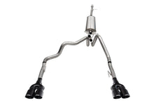 Load image into Gallery viewer, Corsa Performance 21200BPC 3.0in.-2.5in. Cat-Back Dual Rear Exit Exhaust System with Twin 4.0in. Black Powd for Select Chevrolet Silverado 1500, GMC Sierra