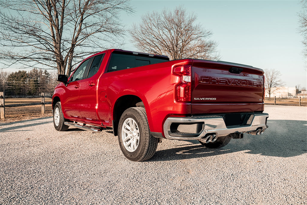 Corsa Performance 21200 3.0in.-2.5in. Cat-Back Dual Rear Exit Exhaust System with Twin 4.0in. Polished P for Select Chevrolet Silverado 1500, GMC Sierra