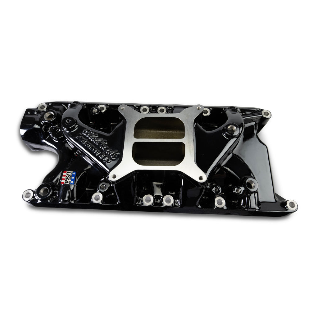 Edelbrock 2121-BP Edelbrock Performer Intake Manifold for Small-Block Ford, Black Plasma Finish