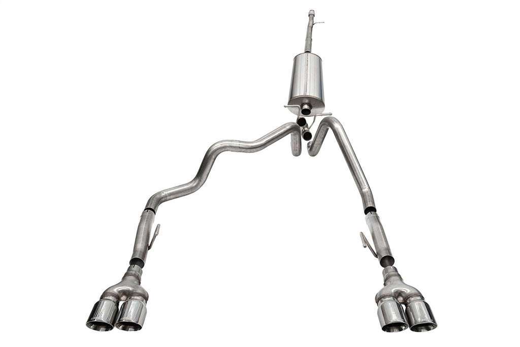 Corsa Performance 21238 3.0in. Dual Rear Exit Cat-Back Exhaust System with Twin 4.0in. Tips for Select Chevrolet Silverado 1500, GMC Sierra