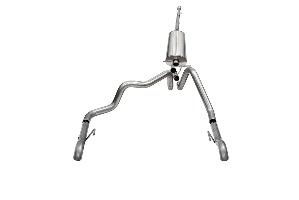 Corsa Performance 21239 3.0in. Dual Rear Exit Cat-Back Exhaust System with Turndown Exhaust Tips for Select Chevrolet Silverado 1500, GMC Sierra