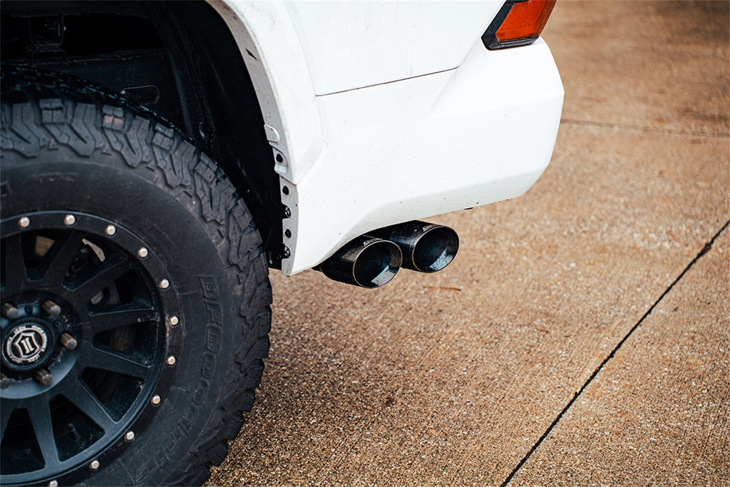 Corsa Performance 21245BLK 3in. Cat-Back Side Exit Exhaust System with Twin 4in. Black PVD Tips for Select Toyota Tundra