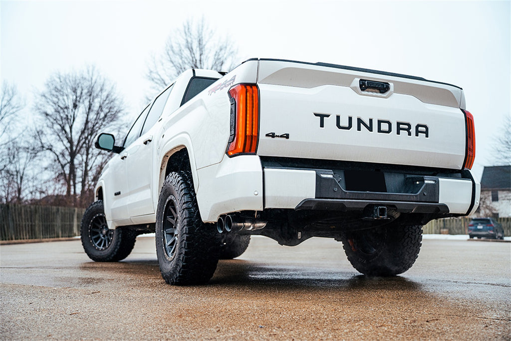 Corsa Performance 21245BLK 3in. Cat-Back Side Exit Exhaust System with Twin 4in. Black PVD Tips for Select Toyota Tundra