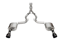 Load image into Gallery viewer, Corsa Performance 21250BLK 3.0in. Dual Rear Exit Cat-Back Exhaust System with 4.5in. Black PVD Pro Series T for Select Ford Mustang