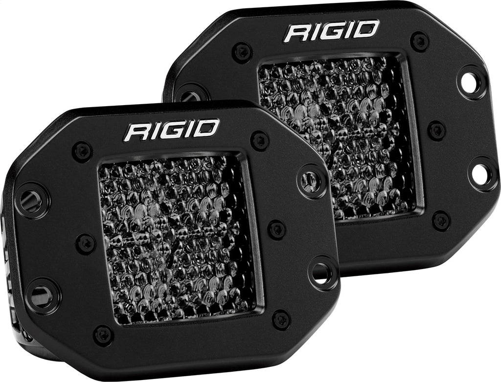 Rigid Industries 212513BLK D-SERIES PRO SPOT DIFFUSED MIDNIGHT FLUSH MOUNT ; PAIR