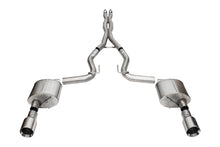 Load image into Gallery viewer, Corsa Performance 21251 3.0in. Dual Rear Exit Cat-Back Exhaust System with 4.5in. Polished Straight Cut for Select Ford Mustang