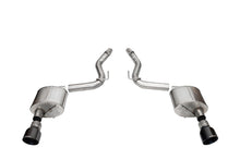 Load image into Gallery viewer, Corsa Performance 21252BLK 3.0in. Dual Rear Exit Axle-Back Exhaust System with 4.5in. Black PVD Pro Series for Select Ford Mustang