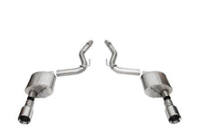Load image into Gallery viewer, Corsa Performance 21253 3.0in. Dual Rear Exit Axle-Back Exhaust System with 4.5in. Polished Straight Cut for Select Ford Mustang