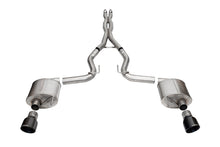 Load image into Gallery viewer, Corsa Performance 21254BLK 3.0in. Dual Rear Exit Cat-Back Exhaust System with 4.5in. Black PVD Pro Series T for Select Ford Mustang