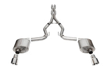 Load image into Gallery viewer, Corsa Performance 21254 3.0in. Dual Rear Exit Cat-Back Exhaust System with 4.5in. Polished Pro Series Ti for Select Ford Mustang
