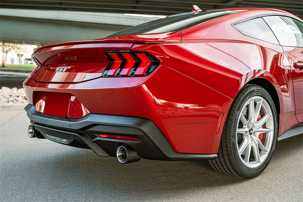 Corsa Performance 21255CF 3.0in. Dual Rear Exit Cat-Back Exhaust System with 4.5in. Straight Cut Carbon Fi for Select Ford Mustang