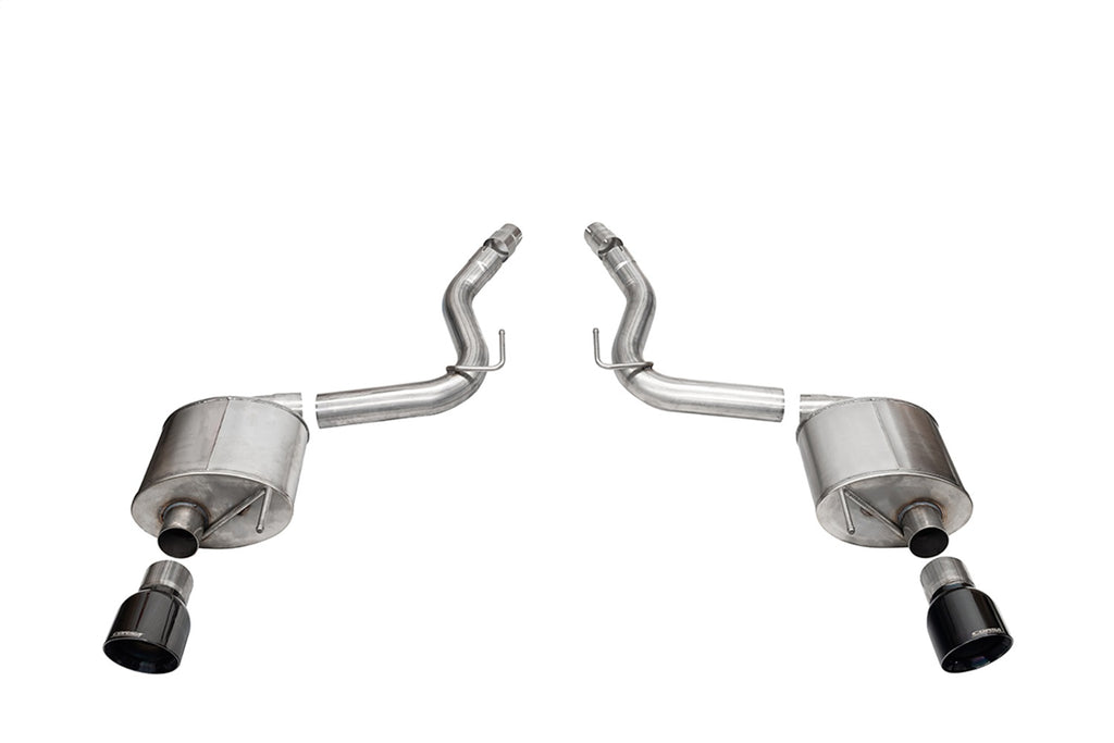 Corsa Performance 21256BLK 3.0in. Dual Rear Exit Axle-Back Exhaust System with 4.5in. Black PVD Pro Series for Select Ford Mustang