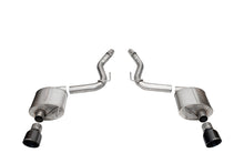 Load image into Gallery viewer, Corsa Performance 21256BLK 3.0in. Dual Rear Exit Axle-Back Exhaust System with 4.5in. Black PVD Pro Series for Select Ford Mustang
