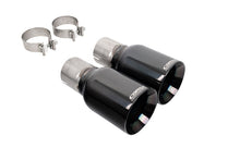 Load image into Gallery viewer, Corsa Performance 21258BLK (2) 4.5in. Black PVD Straight Cut Tips (3.0in. Inlet-Includes (2) Clamps) for Select Ford Mustang